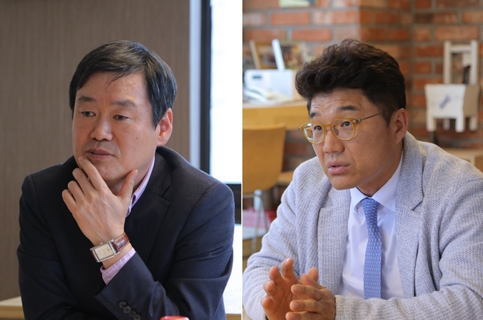 김주호 콜라보K 대표(왼쪽)와 김도균 경희대 체육대학원 교수.