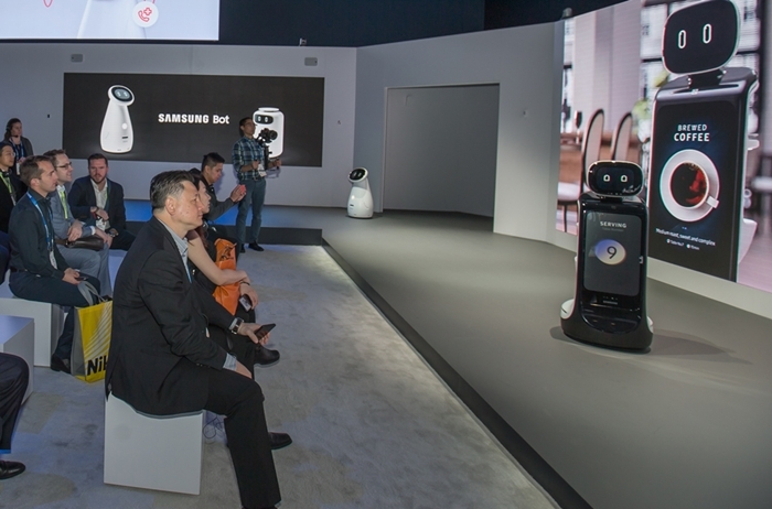 삼성잔자가 'CES 2019'에서 처음 선보인 로봇플랫폼 '삼성봇'. 삼성전자