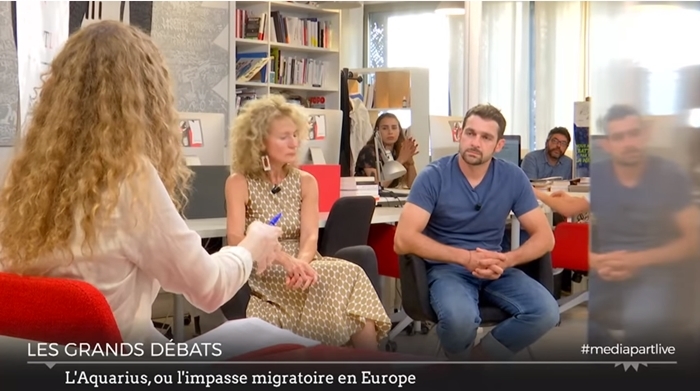 프랑스 탐사보도매체 메디아파르트의 토론 프로그램 ‘메디아파르트 라이브’. 유튜브 화면 캡처